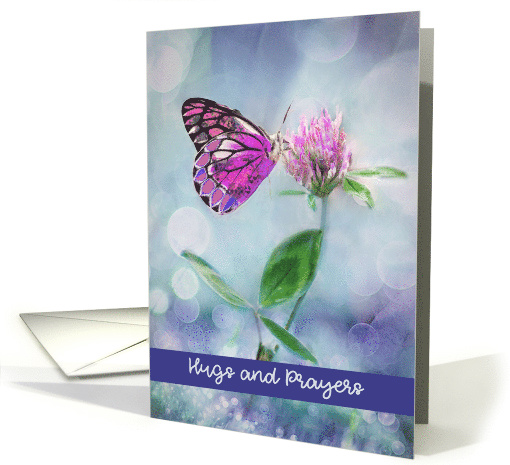 Religious Cancer Encouragement, Butterfly and Flower card (1536138)