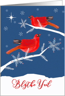 Merry Christmas in Scots, Blythe Yuil, Red Cardinal Birds card