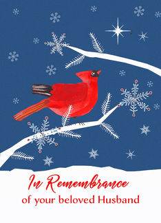 In Remembrance Husband, First Christmas alone after Loss, Bird