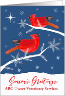 Customizable, Season’s Greetings, Corporate, Veterinary, Birds card