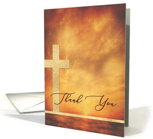 Christian Thank You, Mission Support, Cross card (1564144)