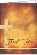 Christian Thank You, Mission Support, Cross card
