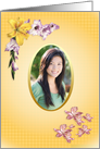 Photo Birthday card with floral sprays card