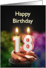 18th birthday with candles card