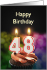 48th birthday with candles card