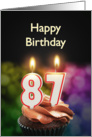 87th birthday with candles card
