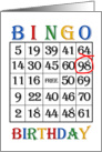 98th Birthday Bingo card