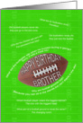 Football jokes birthday card for a brother card