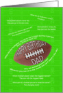 Football jokes birthday card for a dad card