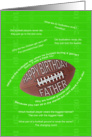 Football jokes birthday card for a father card