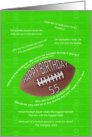 55th birthday, awfull football jokes card