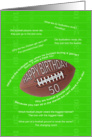 50th birthday, awfull football jokes card