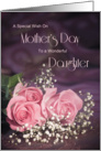 Daughter, a special wish on Mother’s Day with roses card