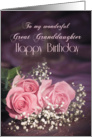 For great granddaughter, Happy birthday with roses card