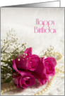 Happy birthday with roses card