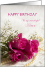 For Niece, Happy birthday with roses card