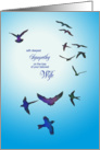 Sympathy for loss of wife card with birds card