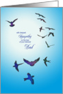 Sympathy for loss of a dad card with birds card