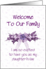 Daughter-in-law, welcome to our family with lilac flowers card