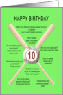 10 years old, awful baseball jokes birthday card