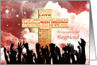 Boyfriend, A Christmas cross with cheering crowds card