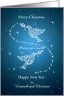 Add a name, Doves of Peace Christmas card