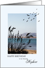 Nephew Birthday, Seaside Scene card