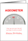 69th Birthday, Ageometer Reading card