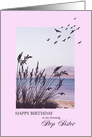 Step Sister Birthday, Seaside Scene card