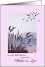 Mother-in-Law, Birthday, Seaside Scene card