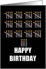 64th Birthday with Counting Candles card