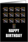 63rd Birthday with Counting Candles card