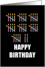 37th Birthday with Counting Candles card