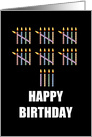 34th Birthday with Counting Candles card