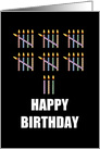 33rd Birthday with Counting Candles card