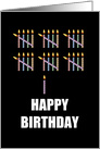 31st Birthday with Counting Candles card