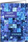 Any any Name, Birthday, Blue Squares card