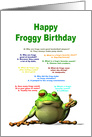 Birthday, Frog Jokes card