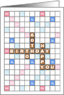 50th Birthday, Game Board card