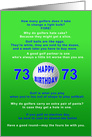 73rd Birthday, Golf Jokes card