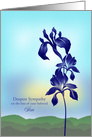 Sympathy Loss of Son, with Purple Flowers card