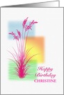 Add a name, Happy Birthday, with Grasses card