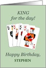 Add a Name, Birthday, Four Kings Playing Cards Poker card