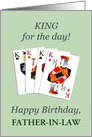 Add a Relative, Birthday, Father-in-Law,Four Kings Playing Cards Poker card