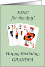 Grandpa, Birthday, Four Kings Playing Cards Poker card