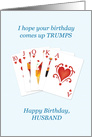 Husband, Birthday, Hearts Trumps Whist card