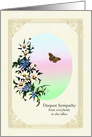 Sympathy From Office, Flowers and Butterfly card