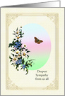 Sympathy From Us All, Flowers and Butterfly card