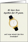 79th Wedding Anniversary Spouse Wrist Watch Every Wonderful Minute card