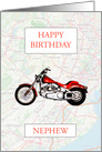 Nephew Birthday with Map and Motorbike card